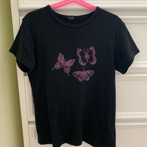 rare brandy melville butterfly top